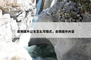 自我提升公文怎么写格式，自我提升内容