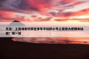 天龙：上海滩老玩家在多年不玩的小号上发现大把棉布秘银？爽一波