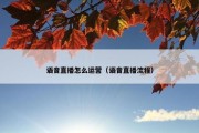 语音直播怎么运营（语音直播流程）