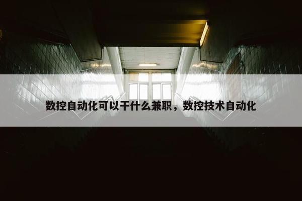 数控自动化可以干什么兼职，数控技术自动化