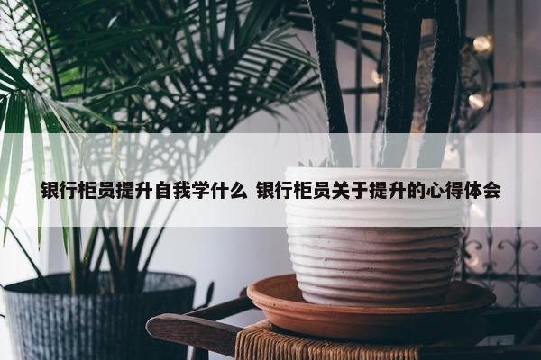 银行柜员提升自我学什么 银行柜员关于提升的心得体会