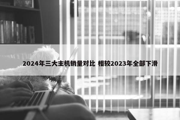 2024年三大主机销量对比 相较2023年全部下滑