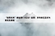 “赵薇丈夫”被追债7.5亿元？赵薇：多年前已正式与黄先生离婚