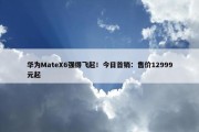 华为MateX6强得飞起！今日首销：售价12999元起