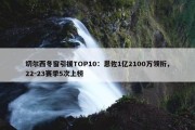 切尔西冬窗引援TOP10：恩佐1亿2100万领衔，22-23赛季5次上榜