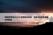 排球世界评2024十佳男排运动员：法国主攻克莱维诺位列榜首