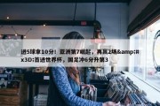 进5球拿10分！亚洲第7崛起，再赢2场&#x3D;首进世界杯，国足冲6分升第3