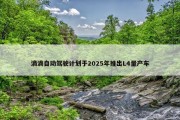 滴滴自动驾驶计划于2025年推出L4量产车