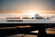 10个ban位太多，不知道ban谁？大数据来了，这8名英雄优先级最高