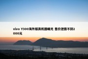 vivo Y300海外版真机图曝光 售价泄露不到2000元