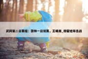 武网第二日赛程：张帅一日双赛，王曦雨_穆霍娃等出战