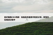 星纪魅族CEO苏静：有推出折叠屏手机的计划，研发仍在推进过程中