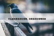 什么是仓库自动化管理，仓库自动化管理系统