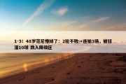 1-3！48岁范尼懵掉了：2轮不败→连输3场，被狂灌10球 跌入降级区