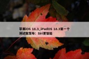 苹果iOS 18.3_iPadOS 18.3第一个测试版发布：Siri更智能