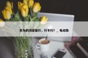 华为的鸿蒙智行，行不行？_ 电动势