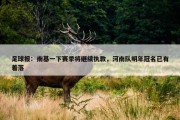 足球报：南基一下赛季将继续执教，河南队明年冠名已有着落