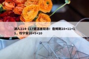 湖人114-117遭活塞双杀！詹姆斯28+11+11，坎宁安20+5+10