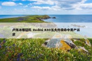 卢伟冰爆猛料 Redmi K80五大升级命中用户诉求