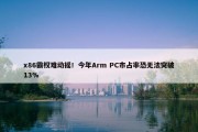 x86霸权难动摇！今年Arm PC市占率恐无法突破13%