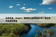 休养生息，Shams：詹姆斯之前缺阵的8天一直在家中休息和康复