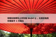 特斯拉称明年上半年推 Model Q ，北美补贴后价格低于 3 万美元