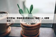 坚守燃油！奇瑞将发5款新SUV！瑞虎7_8_9都要加长