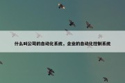 什么叫公司的自动化系统，企业的自动化控制系统