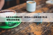 乌度卡主动撞胸庆祝：申京26+11还献关键1传1攻 被喷太软后觉醒