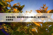 享受免喷权，唐斯空砍44分15板6助，末节狂揽25分难救主