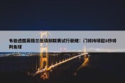 韦伯透露英格兰低级别联赛试行新规：门将持球超8秒将判角球