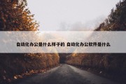 自动化办公是什么样子的 自动化办公软件是什么