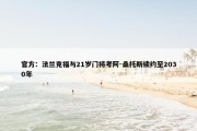 官方：法兰克福与21岁门将考阿-桑托斯续约至2030年