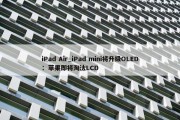 iPad Air_iPad mini将升级OLED：苹果即将淘汰LCD