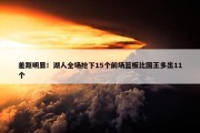 差距明显！湖人全场抢下15个前场篮板比国王多出11个