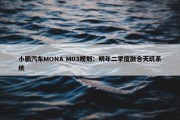 小鹏汽车MONA M03规划：明年二季度融合天玑系统