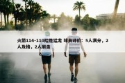 火箭114-110险胜猛龙 球员评价：5人满分，2人及格，2人崩盘