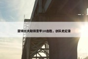 亚特兰大取得意甲10连胜，创队史纪录