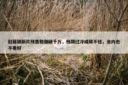 赵丽颖新片预售勉强破千万，档期过冷成绩不佳，业内也不看好