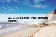 vivo X200S将补足遗憾：无线充_超声波指纹全都安排了