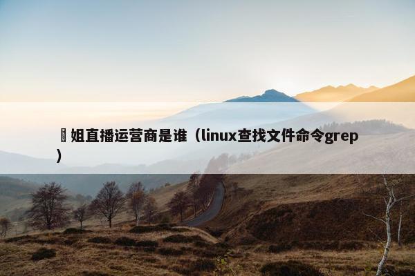 瑄姐直播运营商是谁（linux查找文件命令grep）