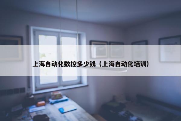 上海自动化数控多少钱（上海自动化培训）