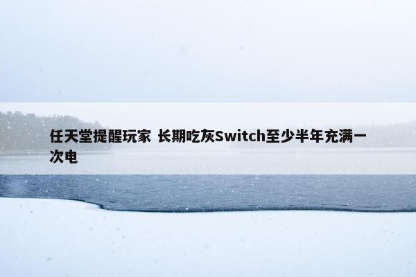 任天堂提醒玩家 长期吃灰Switch至少半年充满一次电