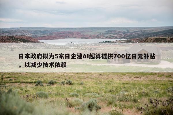 日本政府拟为5家日企建AI超算提供700亿日元补贴，以减少技术依赖