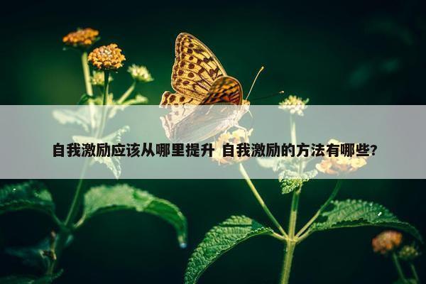 自我激励应该从哪里提升 自我激励的方法有哪些?