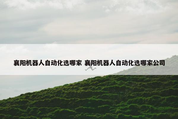 襄阳机器人自动化选哪家 襄阳机器人自动化选哪家公司