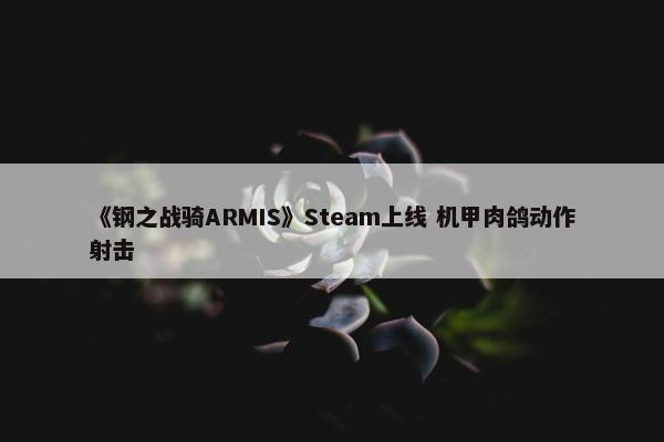 《钢之战骑ARMIS》Steam上线 机甲肉鸽动作射击