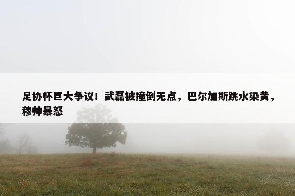 足协杯巨大争议！武磊被撞倒无点，巴尔加斯跳水染黄，穆帅暴怒