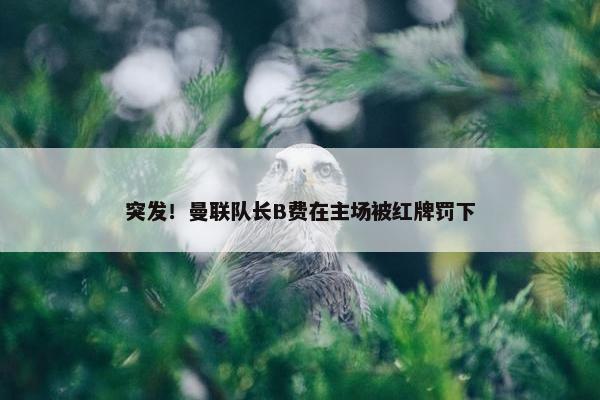 突发！曼联队长B费在主场被红牌罚下