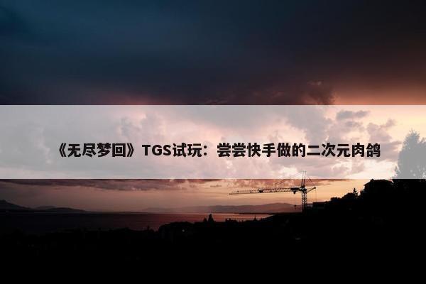 《无尽梦回》TGS试玩：尝尝快手做的二次元肉鸽